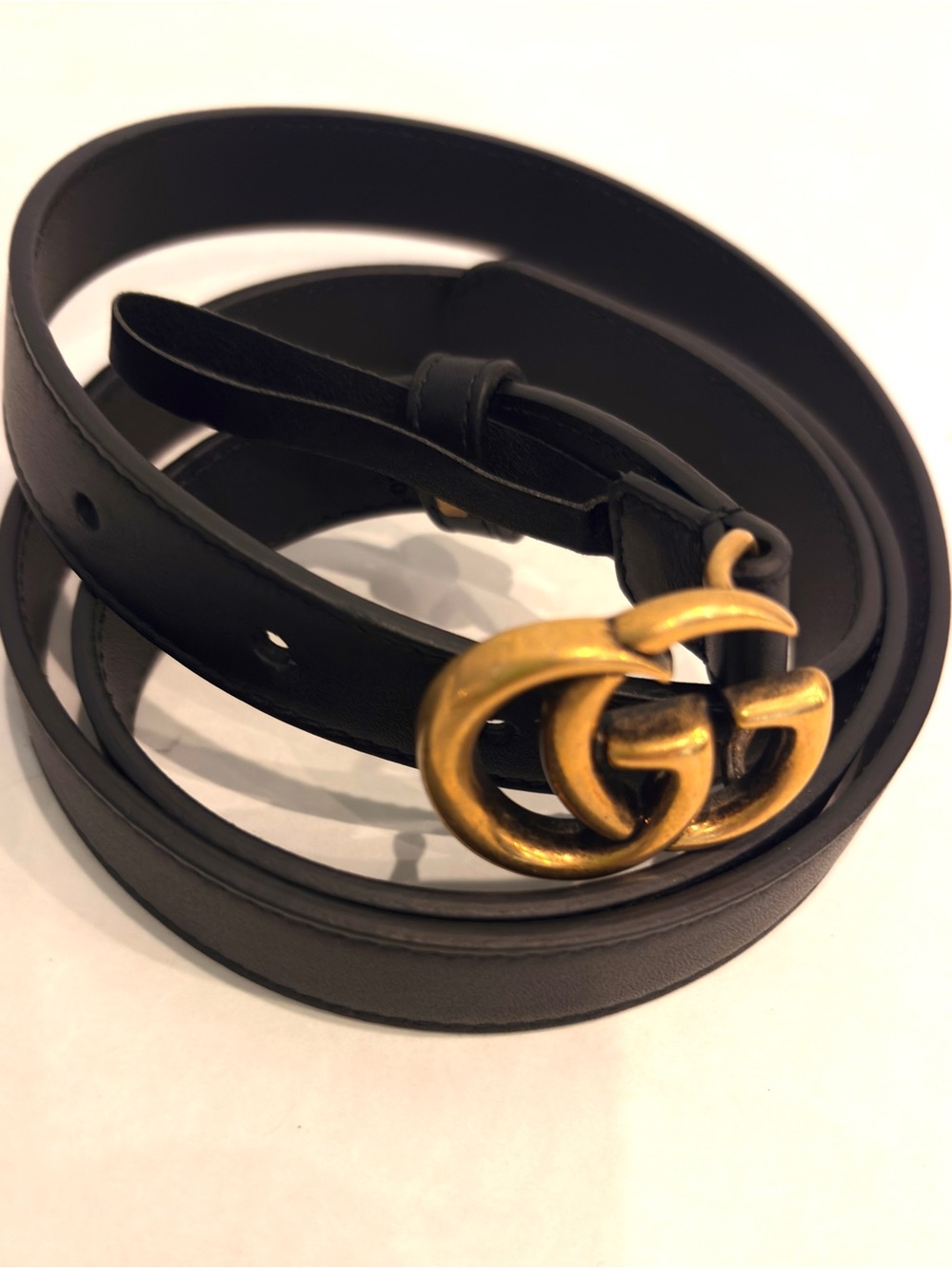 Gucci mini GG Marmont black belt 0.8 38 made in Italy - Picture 3 of 8